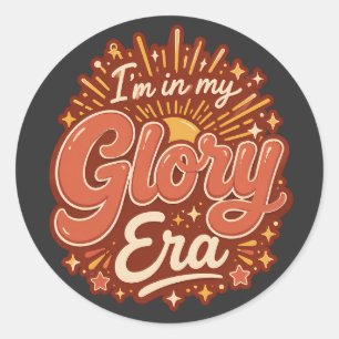Glory Era Christian Faith-Based Retro Religious Classic Round Sticker