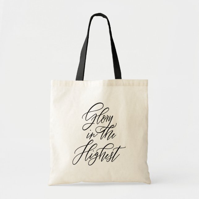 Glory in the Highest Religious Christmas Tote Bag (Front)