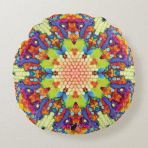Glory Kaleidoscope Round Cushion