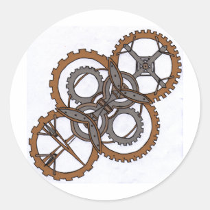 Glory of Gears Classic Round Sticker