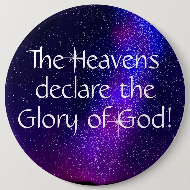 Glory of God 6 Cm Round Badge (Front)