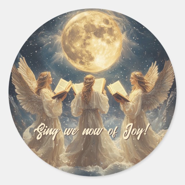 Glory to God – Angel Christmas Sticker (Front)
