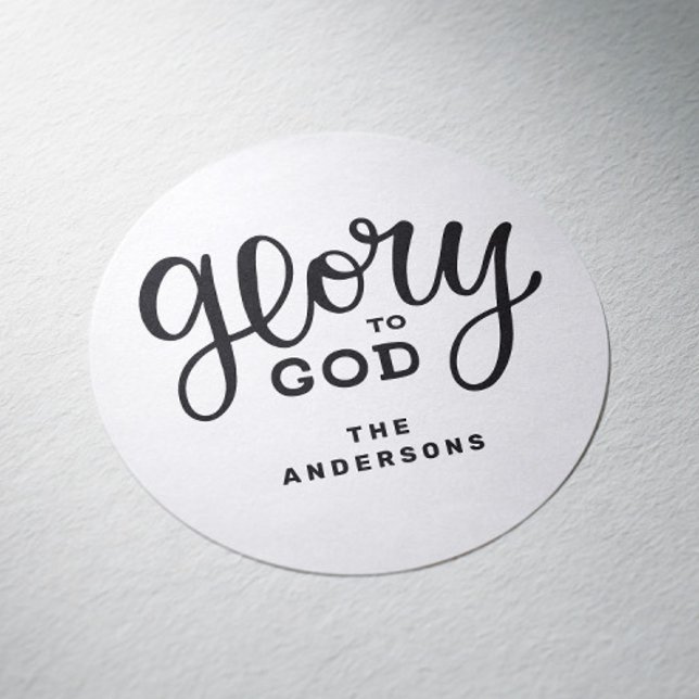 Glory to God Christmas | Christian Religious Faith Classic Round Sticker (Creator Uploaded)