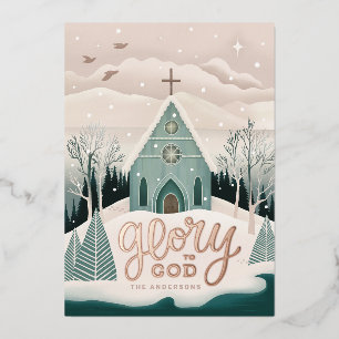 Glory to God   Gold Religious Christmas Church