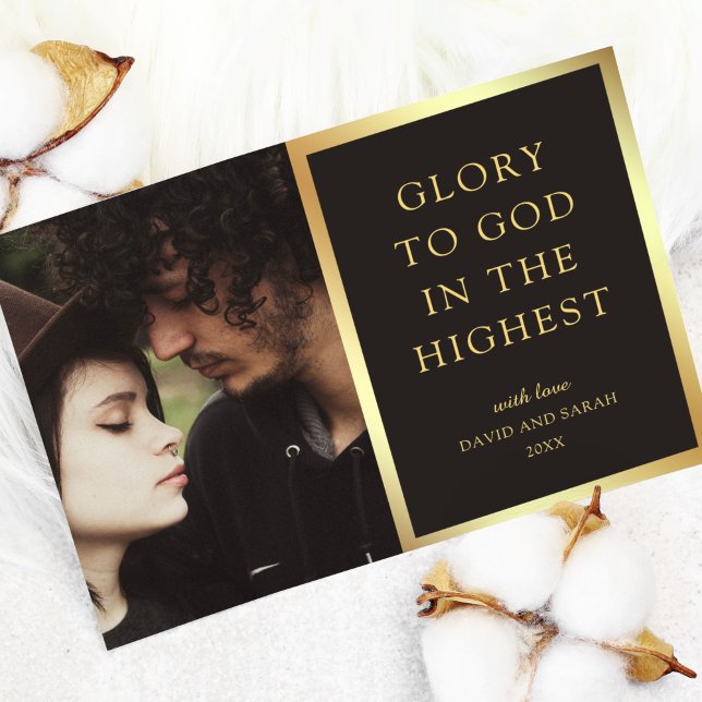 Glory To God In The Highest | Christmas Photo Holiday Card (Creator Uploaded)