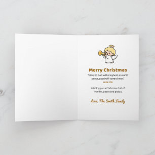 Glory to God in the Highest Personalised Angel Card