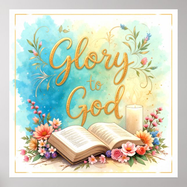 Glory to God - Inspirational artwork #2 Poster (Front)