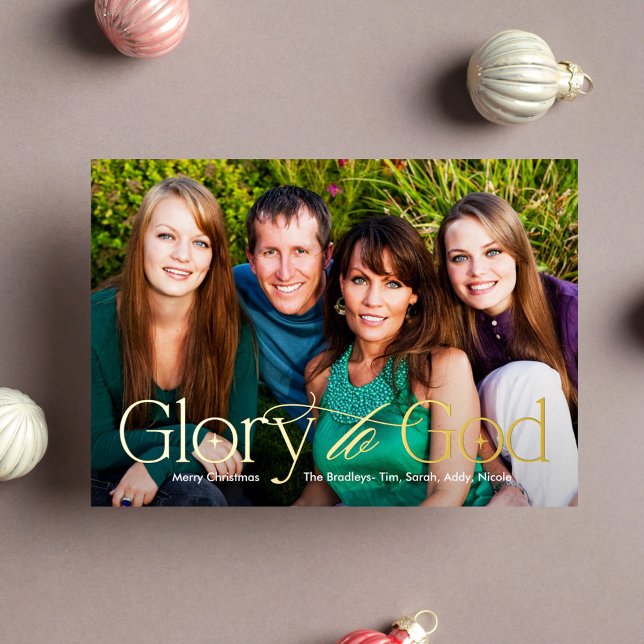 Glory to God REAL FOIL Religious Christmas Card (Creator Uploaded)