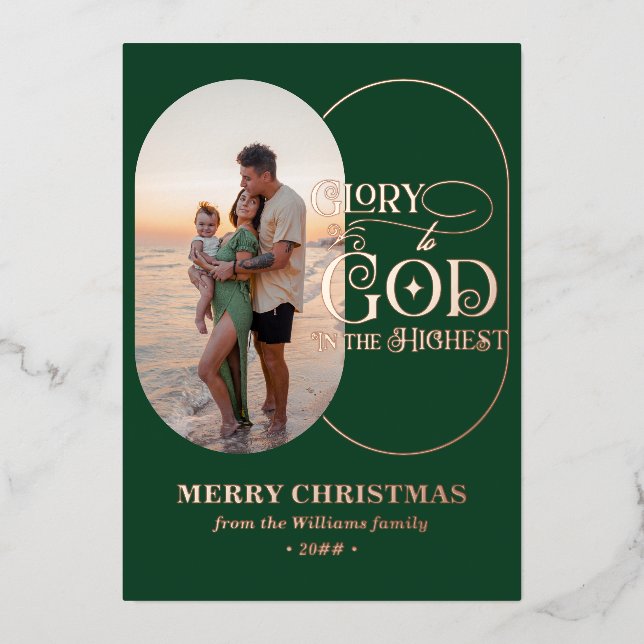 Glory to God Religious Christian 2 Photo Script (Front)