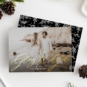 Glory to God Script Overlay Religious Photo