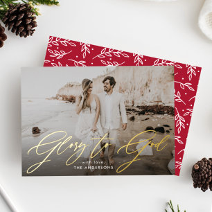 Glory to God Script Overlay Religious Photo