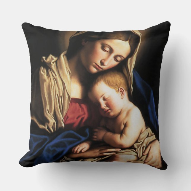 GLORY TO JESUS AND MARY CUSHION (Front)