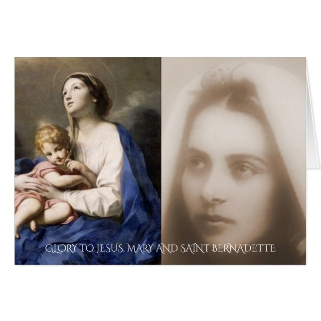 GLORY TO JESUS, MARY AND SAINT BERNADETTE (Front Horizontal)