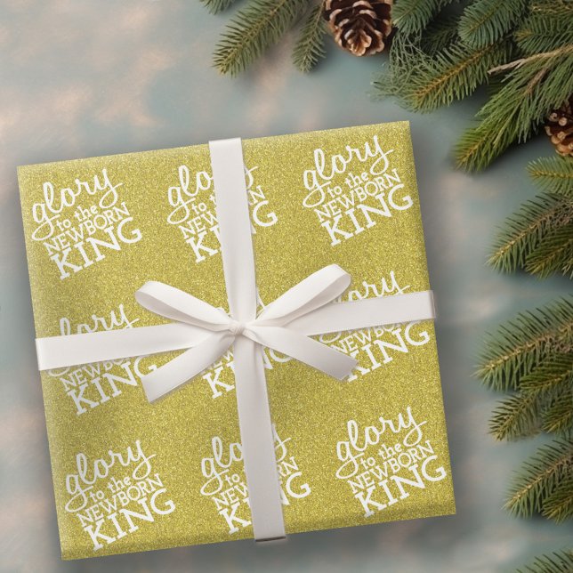 Glory to Newborn King Christian Merry Christmas Wrapping Paper (Creator Uploaded)