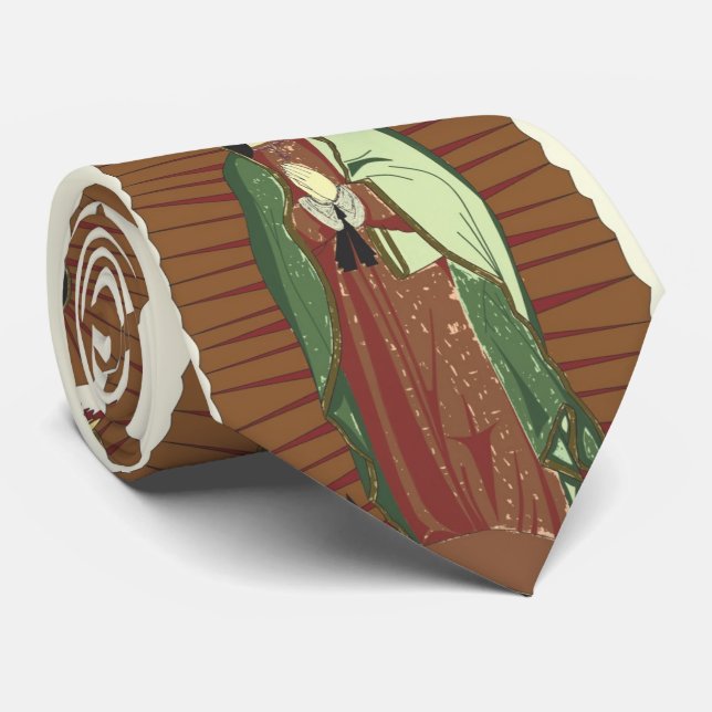 Glory To Our Lady Of Guadalupe Tie (Rolled)