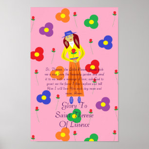 Glory To Saint Therese Of Lisieux Poster