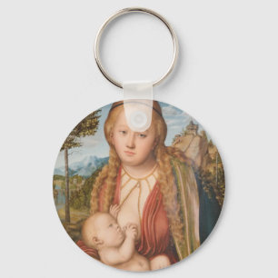 Glory To The Divine Breast of Mary Key Ring