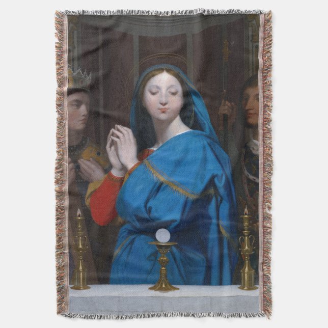 Glory To The Eucharist Blanket/Wall Hanging Throw Blanket (Front Vertical)