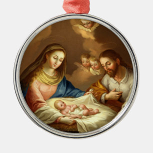 GLORY TO THE HOLY FAMILY METAL TREE DECORATION