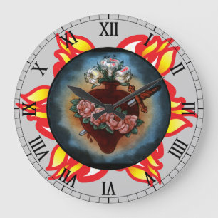 Glory To The Immaculate Heart Of Mary Large Clock