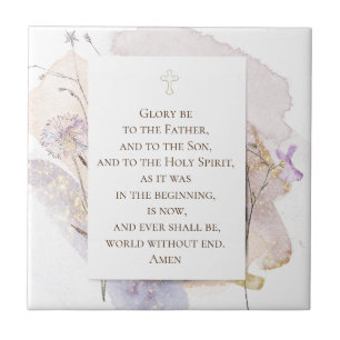 Glory to the Lord catholic prayer Tile