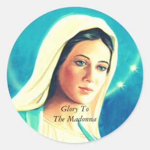 Glory to the Madonna Classic Round Sticker