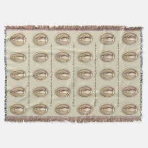 glory to the miraculous medal throw blanket