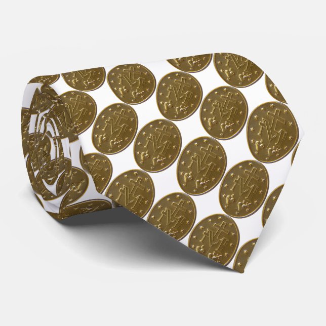 glory to the miraculous medal tie (Rolled)