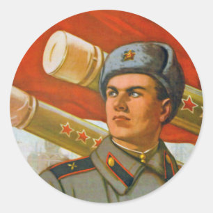 Glory to the Soviet Artillery Classic Round Sticker