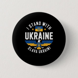 Glory To Ukraine Eagle Design Pro-ukraine Freedom  6 Cm Round Badge