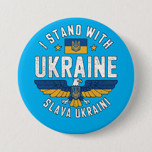 Glory to Ukraine Eagle Symbol For Ukraine Freedom 7.5 Cm Round Badge