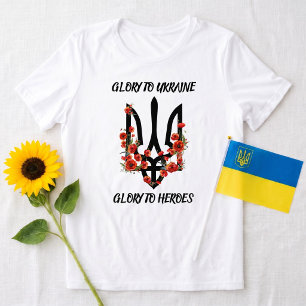Glory to UKRAINE. Glory to Heroes. Tryzub. Tri-Blend Shirt