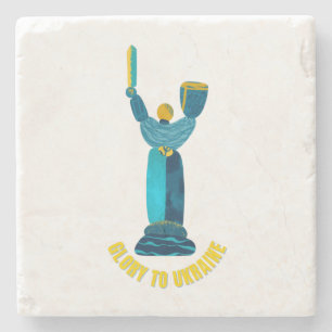 Glory To Ukraine Motherland Monument Stone Coaster