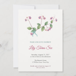Glorybower Berries Kids Birthday Party Invitation
