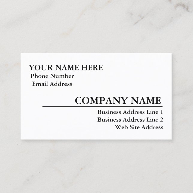 Gloss Business Card Template (Front)