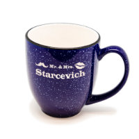 Gloss Colour Blue/White Santa Fe Bistro Mug 