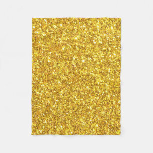 Gloss Gold Glitter Pattern Fleece Blanket