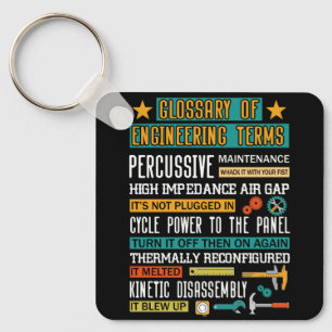 Glossary of Engineering Terms Funny Engineer Defin Key Ring