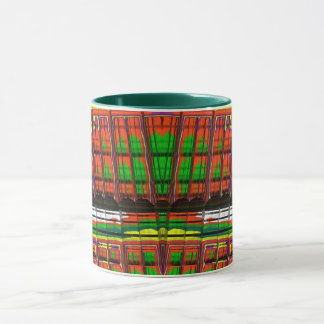 GLOSSY 3D Glossy Green Red Yellow CHRISTMAS Mug