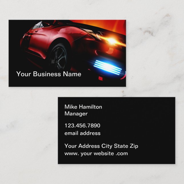 Glossy Automotive Business Cards (Front/Back)