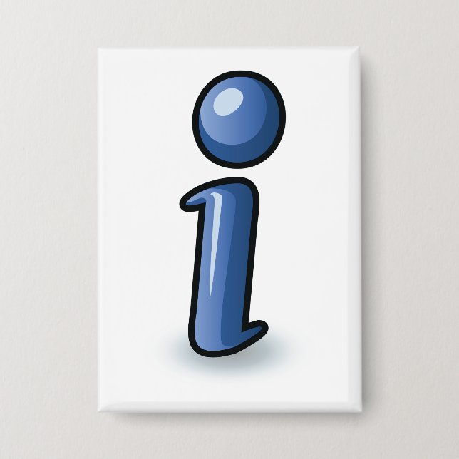 Glossy Blue Information Icon Symbol (Front)