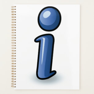 Glossy Blue Information Icon Symbol Planner