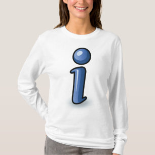 Glossy Blue Information Icon Symbol T-Shirt