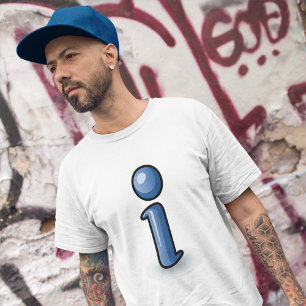 Glossy Blue Information Icon Symbol T-Shirt