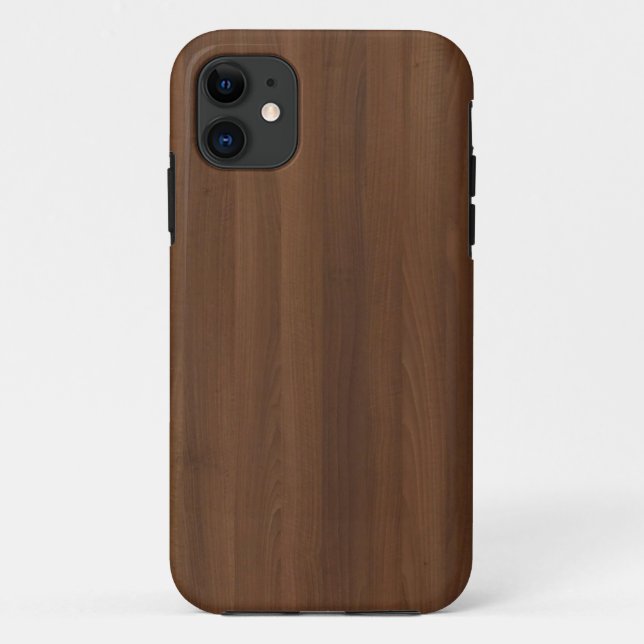 Glossy Chocholate Wood Grain Case-Mate iPhone Case (Back)