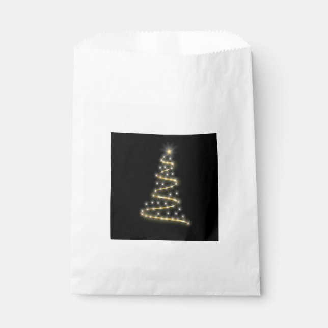Glossy christmas tree favour bags (Front)