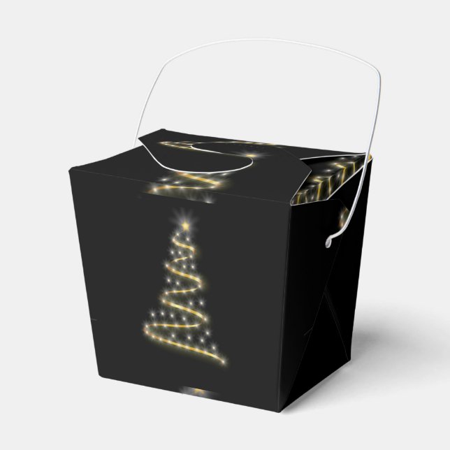 Glossy christmas tree favour box (Front Side)