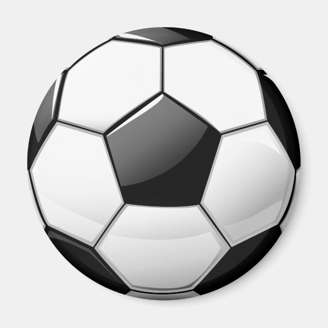 Glossy Classic Soccer Ball Magnet (Front)