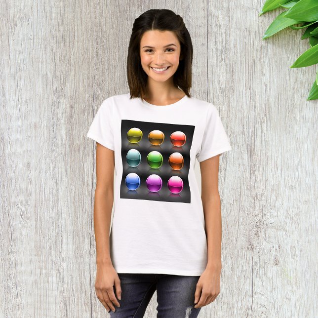 Glossy Colourful Sphere Icons Abstract Balls  T-Shirt (Creator Uploaded)