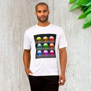 Glossy Colourful Sphere Icons Abstract Balls  T-Shirt